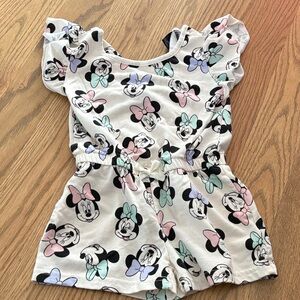Minnie Mouse Print Romper